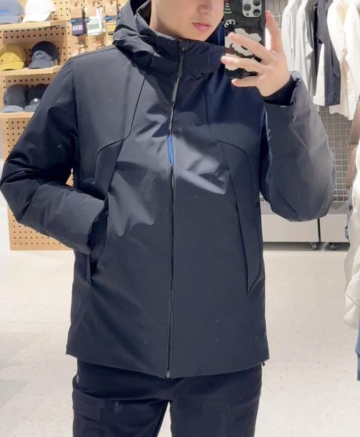 1226-1  树树 抗风挡雨 轻盈保暖 男士连帽羽绒服 中等厚度 老朱穿XL 商品图2