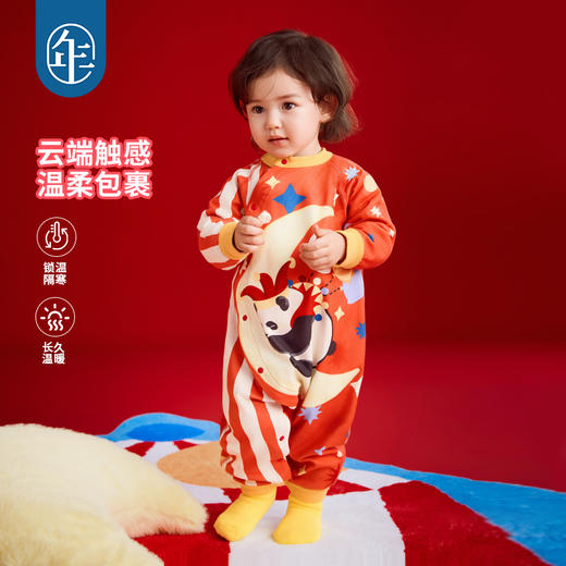 年衣童装婴童爬服冬款新款男女童哈衣连体衣中式王牌盼达四季爬服 商品图0