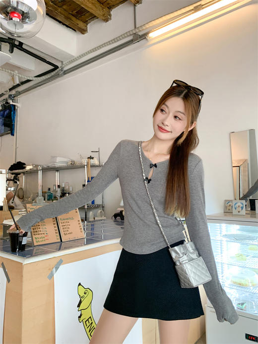 <曾小咸推荐>2.6现货秒杀 ！微信超特价！2色镂空蝴蝶结打底衫 日常129.99 立减70 秒杀59.99！！复古短款麂皮绒外套秒杀149.99！！ 商品图9