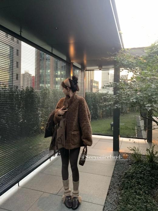 get韩女穿搭【双面穿100%羊毛麂皮大衣】100%绵羊毛🦙手感柔软有弹性，内里复合麂皮~正反都可以穿WD 商品图3
