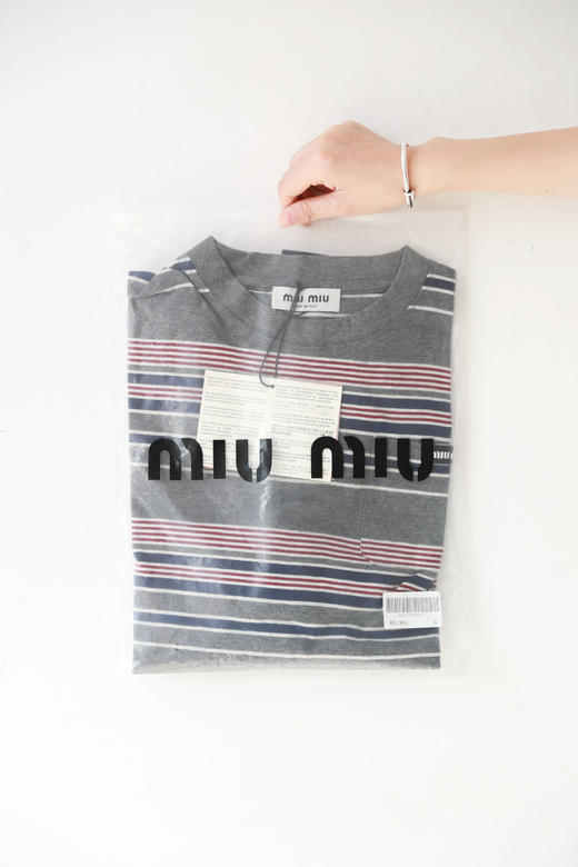 港风条纹tee，胸口小横标。法式宽松圆领套头情侣全棉长袖C122566 商品图13