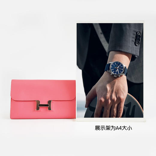 【95新】HERMES爱马仕粉色银扣康康钱包女士 191225AK27 商品图8