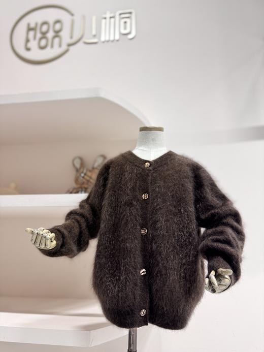 火桐hooton 宝宝熊 儿童花纱山羊绒拉绒开衫 商品图0