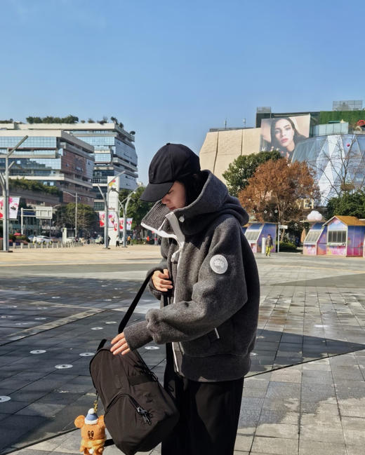 加拿大鹅家同款羊毛90新国标白鸭绒羽绒服飞行外套 商品图11