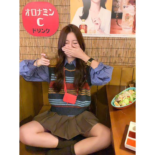 <曾小咸推荐>现货秒杀 ！微信超特价！复古条纹针织马甲 日常159.99 立减80 秒杀79.99！！ 商品图4