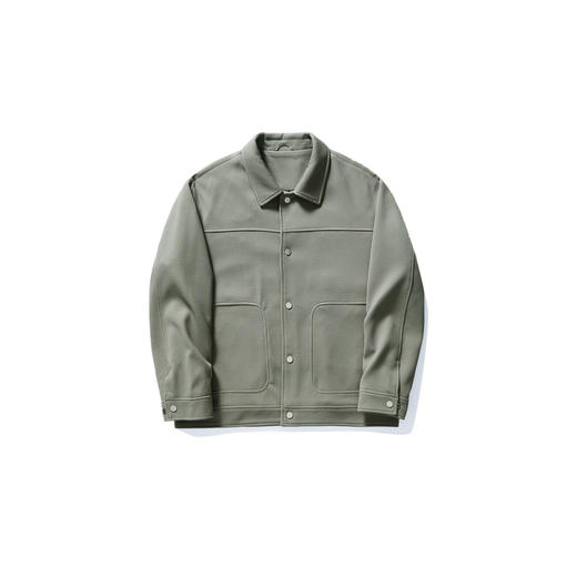 墨麦客 竖条肌理感男士翻领夹克春秋季新款多口袋工装外套男80860 商品图4