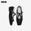 MIO米奥2026春季新款玛丽珍鞋方头低跟T字带扣带流苏浅口单鞋女鞋M261440727 商品缩略图3