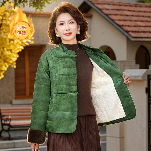 FW 2690妈妈轻薄棉服新中式宽松棉衣外套棉袄 商品图1