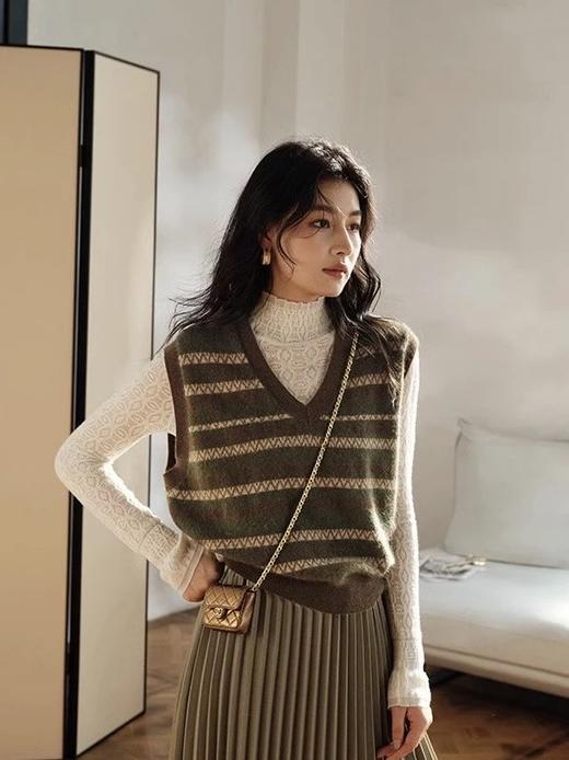 独家高货【真丝羊毛蕾丝打底衫】柔软完全不扎身~上身一秒提气显肤色，优雅氛围感十足！无标发货WD 商品图4