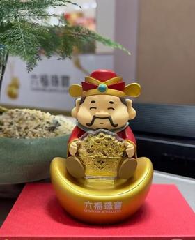 2楼六福珠宝足金摆件（财神聚宝）
