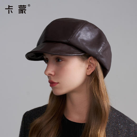 卡蒙新款真羊皮贝雷帽KM-5351 商品图3