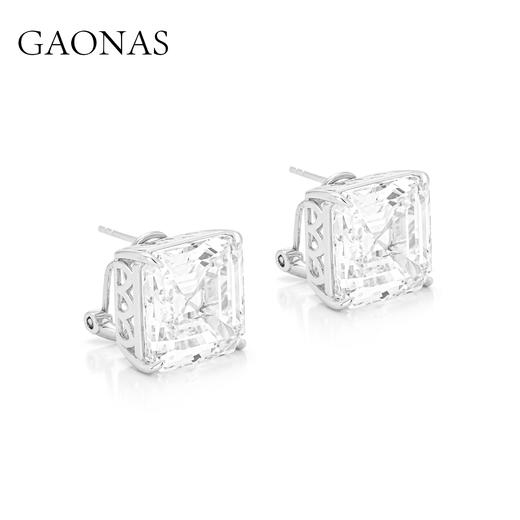 GAONAS 霜雪闪耀 贵气臻奢白色耳钉11796EW 商品图1