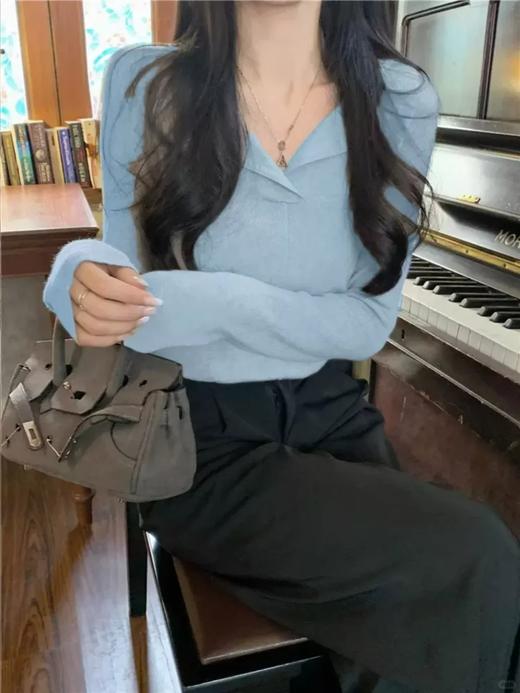 <曾小咸推荐>纯欲辣妹V领长袖 日常109/件 活动价59.99！！【最后一点现货，卖完下架】 商品图8