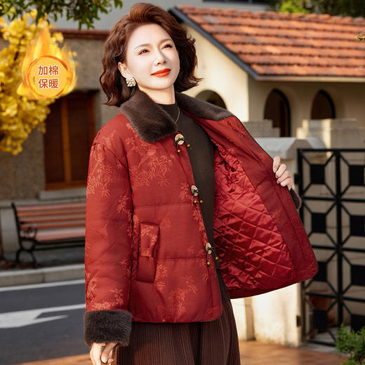 FW 2691妈妈冬装外套棉服洋气棉袄 商品图2
