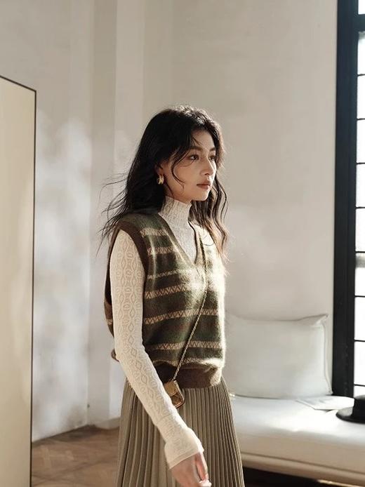 独家高货【真丝羊毛蕾丝打底衫】柔软完全不扎身~上身一秒提气显肤色，优雅氛围感十足！无标发货WD 商品图3