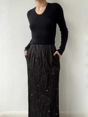 VC｜AW25027 Cosmo embellished skirt [ 半身裙 黑 ]【HOLIDAY】
