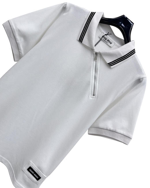 女款斜拉链短袖polo衫ba017 商品图2