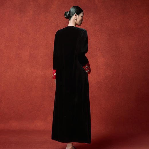 【林栖设计小店】福禄绵长|丝绒连衣裙恭王府联名2026早春新款女裙1961090 商品图7