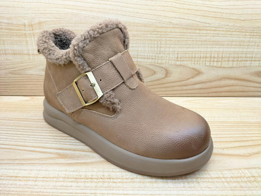 时尚低跟雪地棉2024冬款加厚绒里短筒棉靴豪行24420602M女靴棉鞋 商品图0