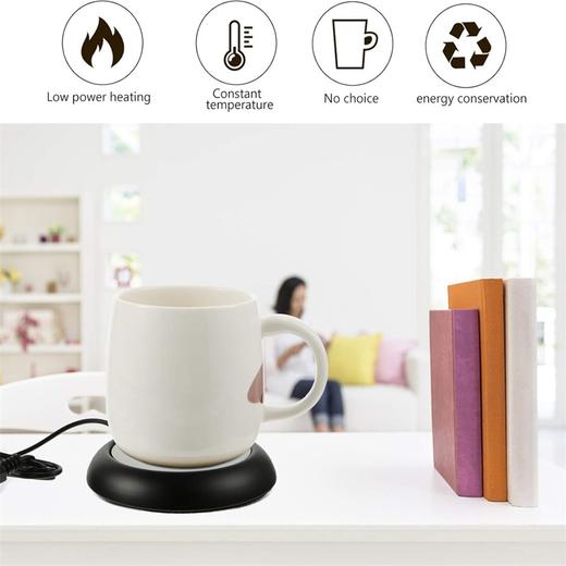 高品质 USB 创意水杯加热大杯垫 办公室适用保温垫 自动关闭功能 黑色 商品图2