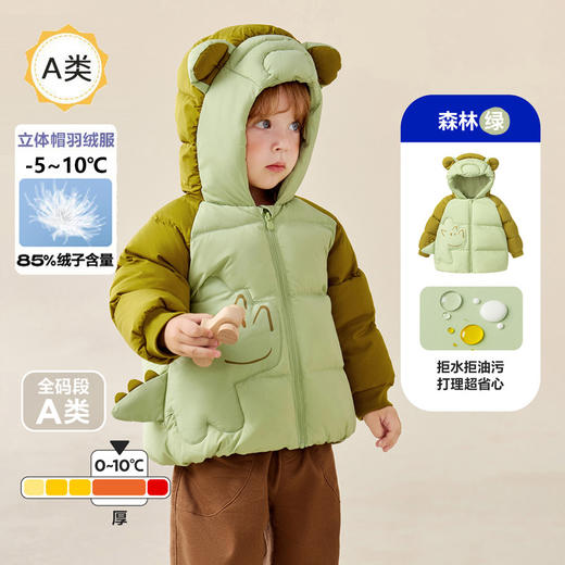 冬季男女童宝宝羽绒外套新款儿童动物造型帽羽绒服上衣厚款 商品图7