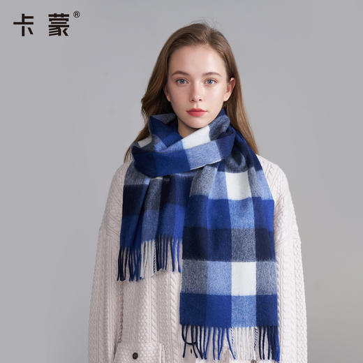卡蒙新款绵羊毛格纹围巾KM-1975 商品图1