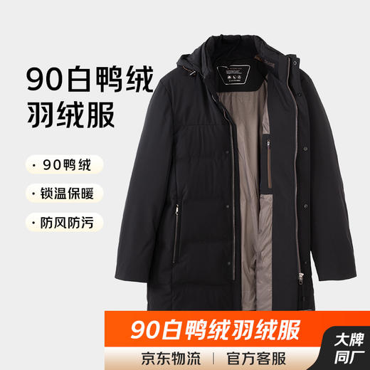占姆士加厚羽绒服男士2025冬季新款90白鸭绒冬装保暖羽绒服 商品图2