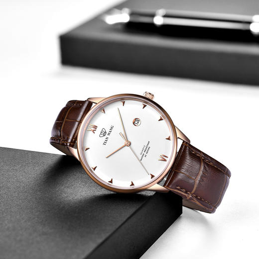 TWTC1612697 天王TIAN WANG 【手链套装】天王手表男士正品石英简约轻薄皮带可刻字沧海系列 商品图2
