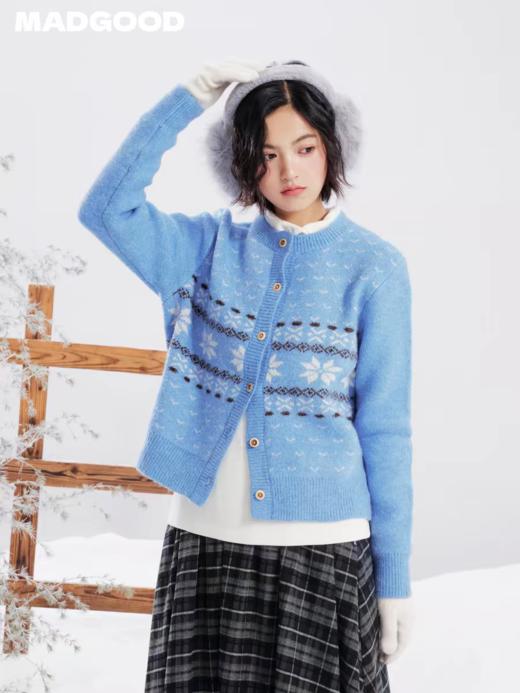 马得工地/MDGDMY141566/费尔岛提花毛衣开衫 商品图1