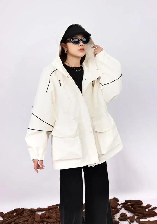 74W20443#连帽中长冲锋衣 商品图2