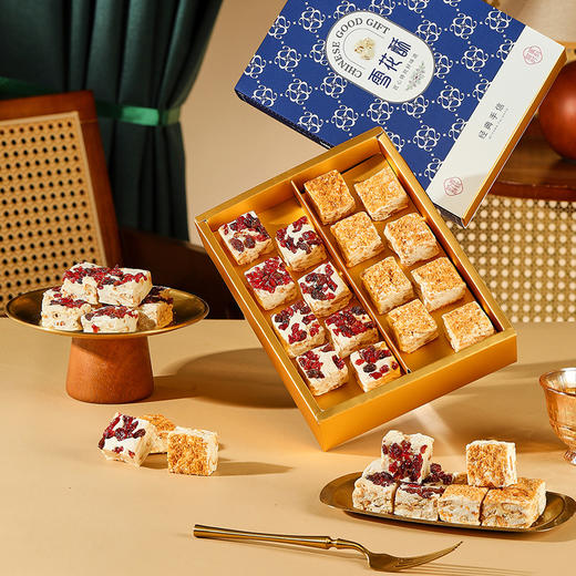 【双拼雪花酥】悠享时蔓越莓雪花酥休闲零食饼干牛轧糖整箱传统糕点心食品240g 商品图2
