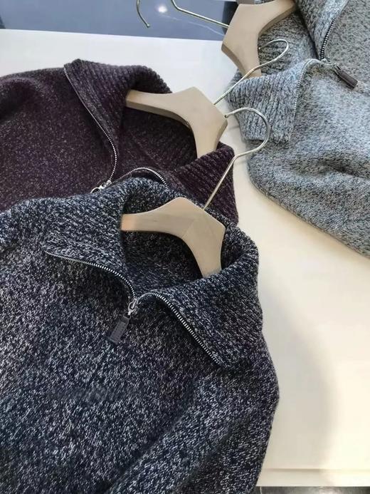 独家高货多彩花纱【老钱风空气感半拉链针织衫】澳洲100%羊毛纱线！毛质细密丰盈~上身效果松弛有气质WD 商品图8