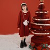 大女童连衣裙加绒童装红色秋冬新款一件代发新年2025洋气公主裙 商品缩略图2