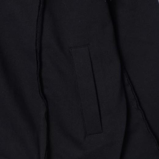 WT364SDSA男士秋冬新款痞帅男装潮牌磨边斜拉链设计连帽卫衣纯色百搭 商品图3