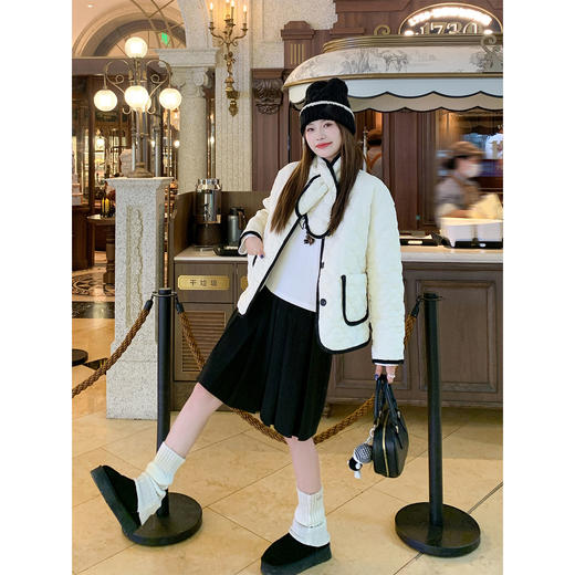 <曾小咸推荐>现货秒杀 ！微信超特价！韩系菱格羊羔毛外套 日常299.99 立减150 秒杀149.99！！蝴蝶结印花打底衫 秒杀59.99！！ 商品图3