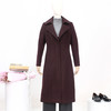 FOCALS新款简约时尚修身显瘦暗扣中长款毛呢大衣外套FYQDK710 商品缩略图0