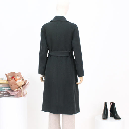 FOCALS福柯斯新款简约休闲羊毛双面呢经典长款大衣外套F2YDK758 商品图2