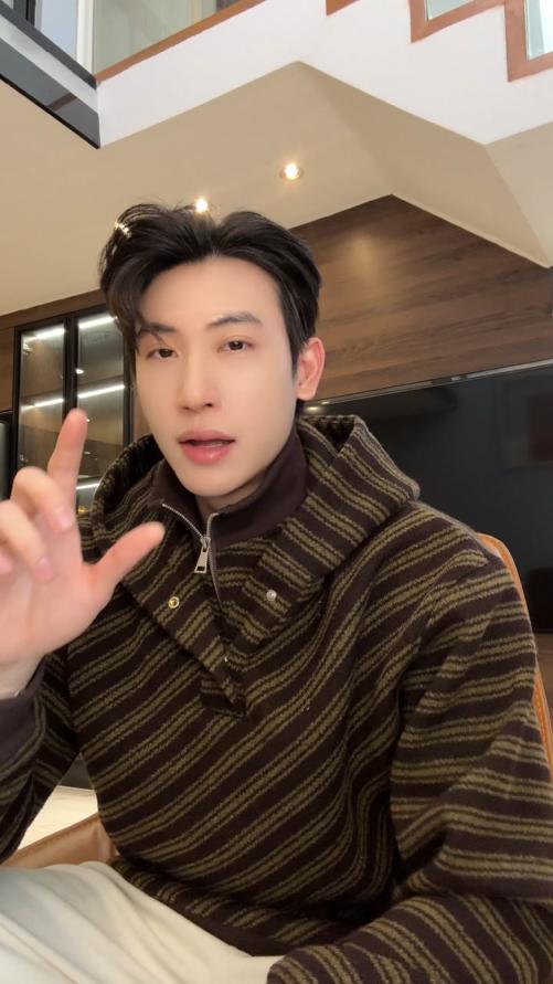 WY1487SDSA男士秋冬新款痞帅男装高街撞色斜纹按扣立领连帽卫衣百搭时尚 商品图0