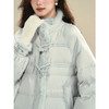 鹿向南「书章海盐」90白鸭绒蓝色牛角扣羽绒服女冬宽松保暖外套 商品缩略图3