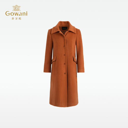 乔万尼2025冬新品100%羊毛鎏金A摆大气质感羊毛大衣ED4A769 商品图4