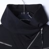 WT364SDSA男士秋冬新款痞帅男装潮牌磨边斜拉链设计连帽卫衣纯色百搭 商品缩略图2