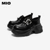 MIO米奥甜酷小皮鞋2026春季新款厚底增高黑色复古通勤运动乐福鞋M261561544 商品缩略图2