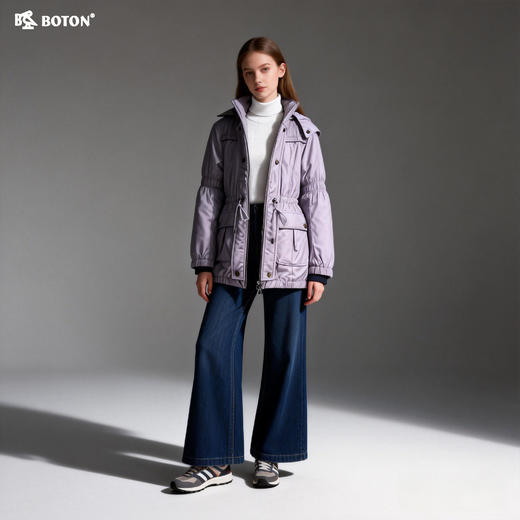 【第2件半价！尾货清仓不退换】波顿女士甩帽甩胆羽绒LJ629 商品图1