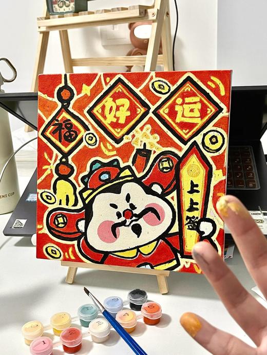 快❗清仓处理【新年限定款数字油画2副】 🍑宝一副30➕今天2️⃣副秒杀9.9💰每副都送画笔✏️颜料🎨 新增新年限定款🧨🧨🧨亲手创造的新年吉祥装饰画 假期小朋友也超爱～ 商品图2