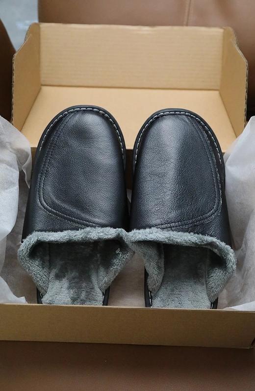 紧急清仓【进口头层牛皮拖鞋】男女款都有！纯手工制作！高奢定制皮胚耐磨柔软PVC底~好看又轻便，不仅保暖性好，还超级防滑WD 商品图5