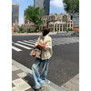 EKOOL衣库 格子里布立领工装外套女早秋新款宽松廓形百搭夹克上衣 商品缩略图2