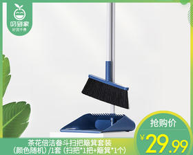 【预售-12月29日配送】茶花倍洁畚斗扫把簸箕套装（颜色随机）/1套（扫把*1把+簸箕*1个）