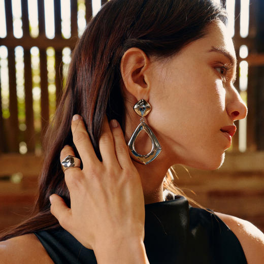 Mordern Art 现代艺术时期 | 菱镜金/银色耳环 商品图5