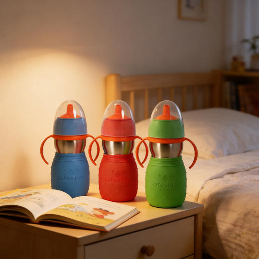 美国安思培二代不锈钢二合一安心学饮吸管杯330ML 商品图3