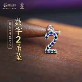 【沛盈之水】数字2吊坠
